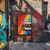 Classic Car Pop Art Poster with Retro Aesthetic PosterGoat