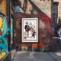 Political Satire Illustration Poster PosterGoat