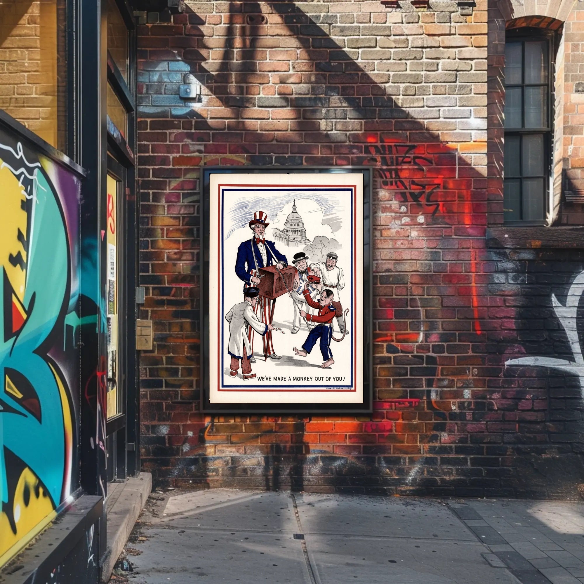 Political Satire Illustration Poster PosterGoat