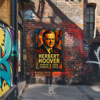 Herbert Hoover 31st President of the United States Glitch Hop Art Poster