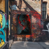 Enigmatic Red Glare Poster PosterGoat