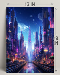 Futuristic Cityscape Poster