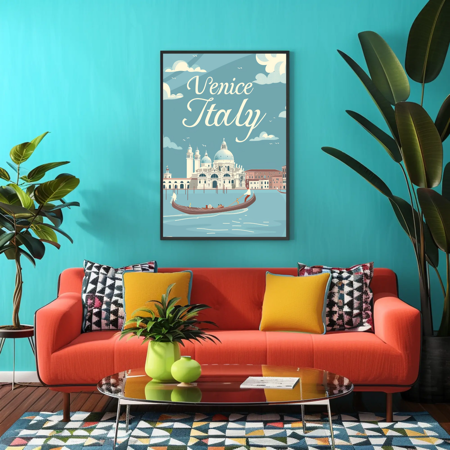 Venice, Italy - Gondola Vintage Style Poster