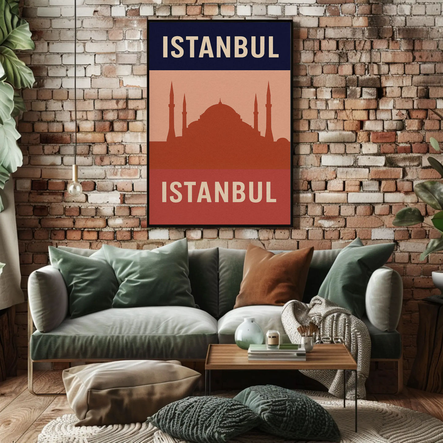 Istanbul Turkey Mosque Silhouette Minimal Poster