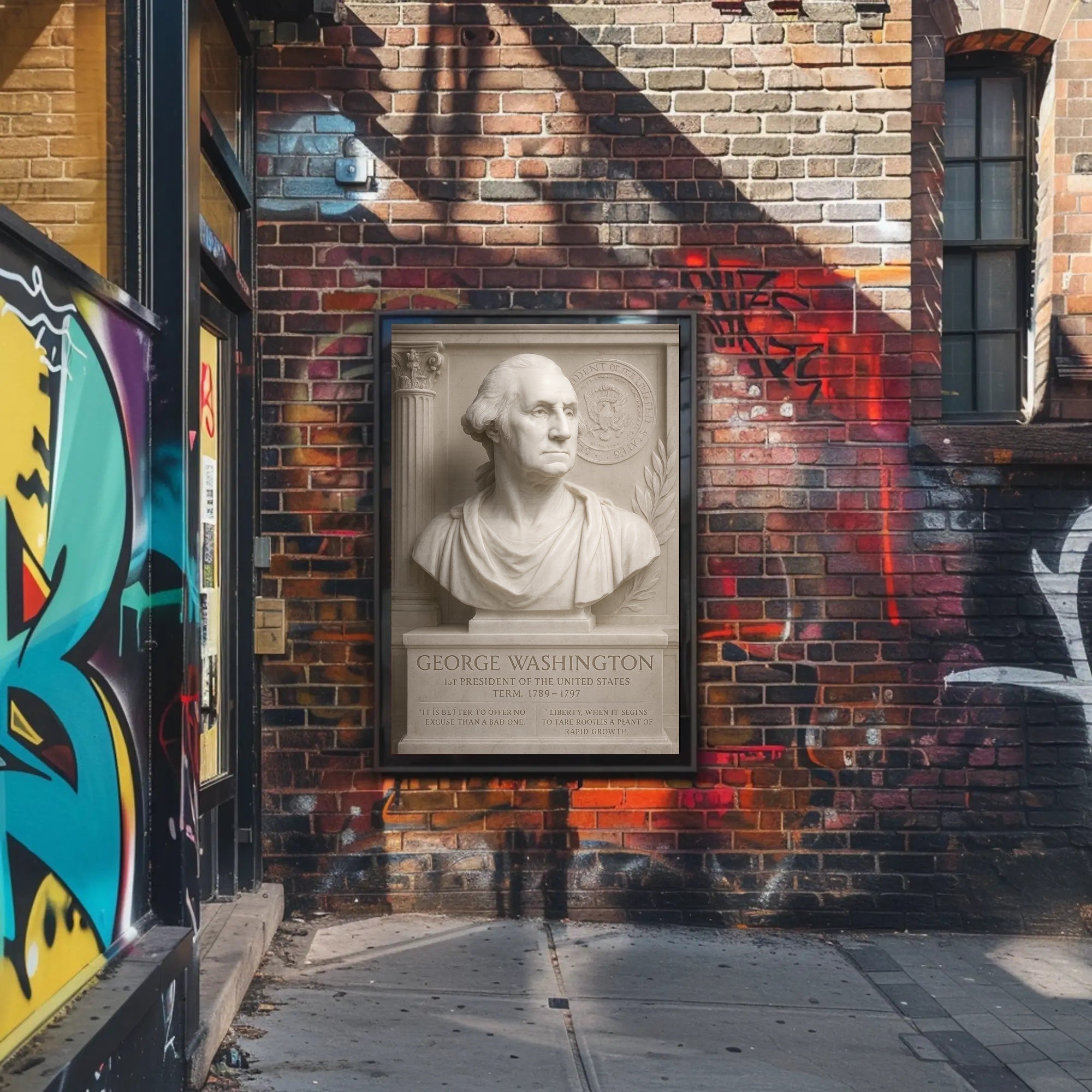 George Washington Bust Classical Historical or Presidential Poster