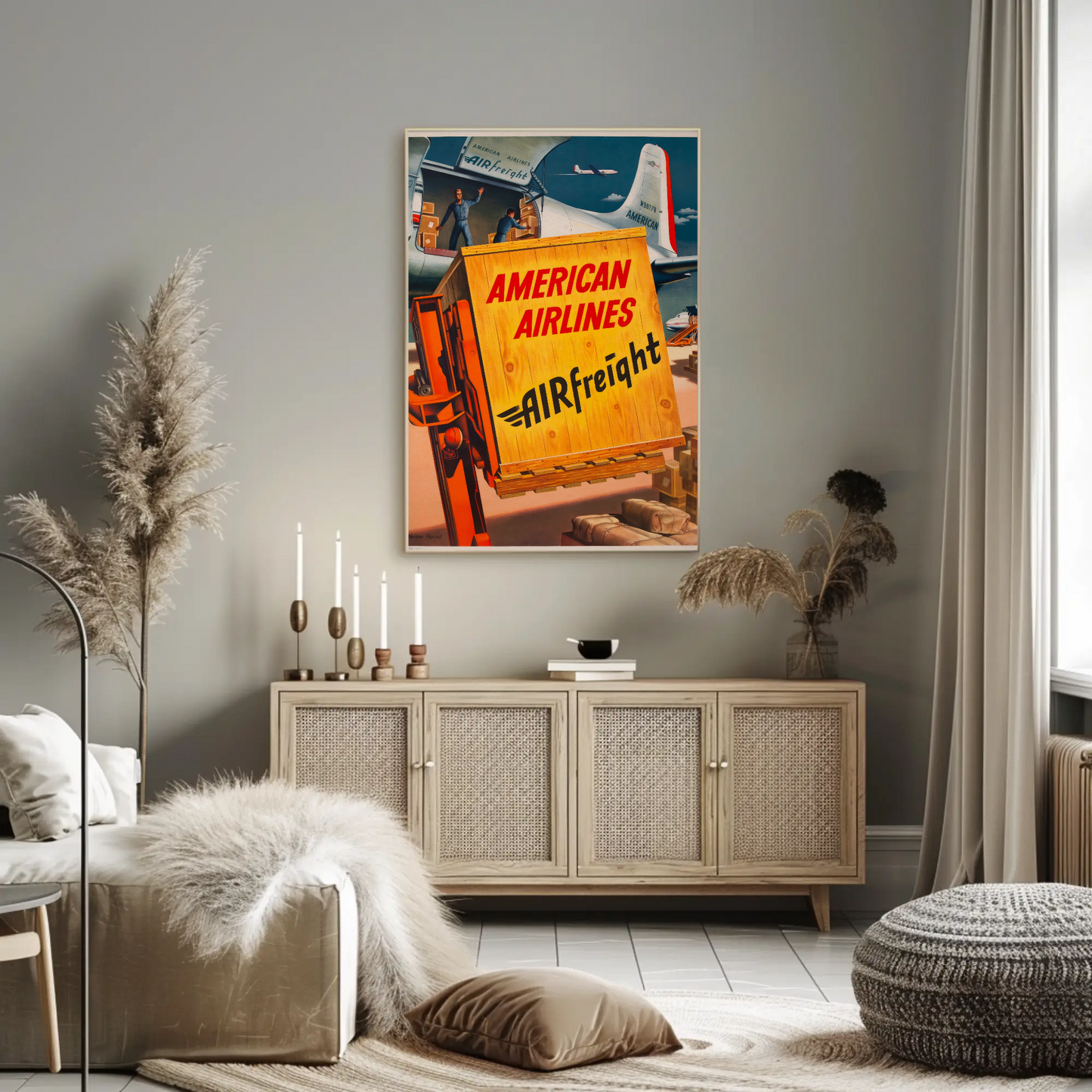 American Airlines Airfreight Poster