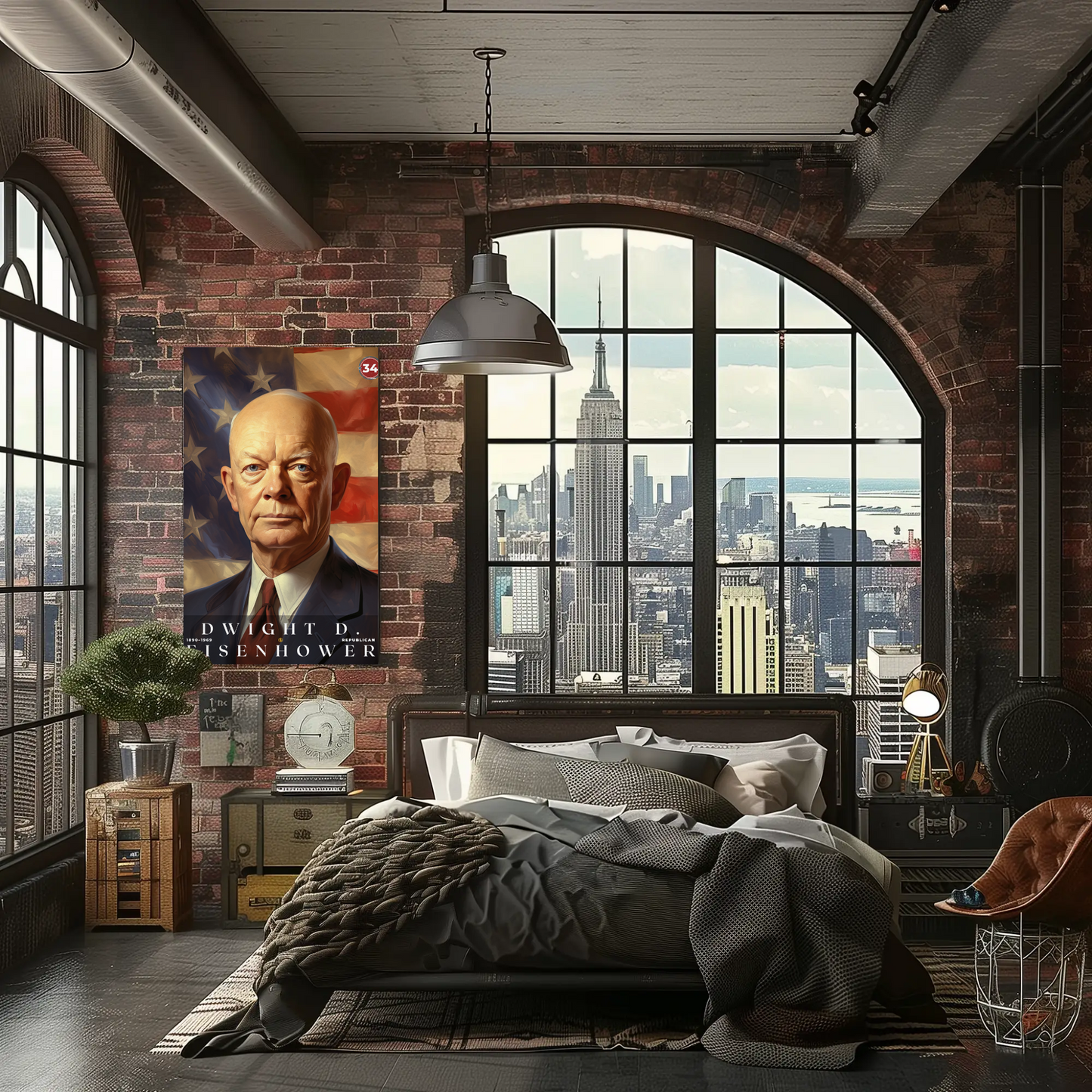 Dwight Eisenhower 34th President Of The United States Portrait