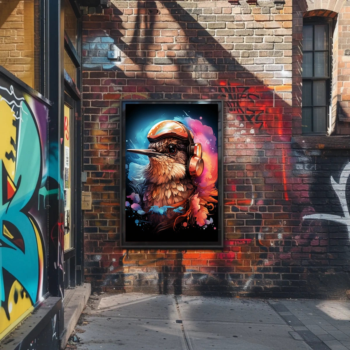 Sonic Aviator Futurism Bird Living Room Poster