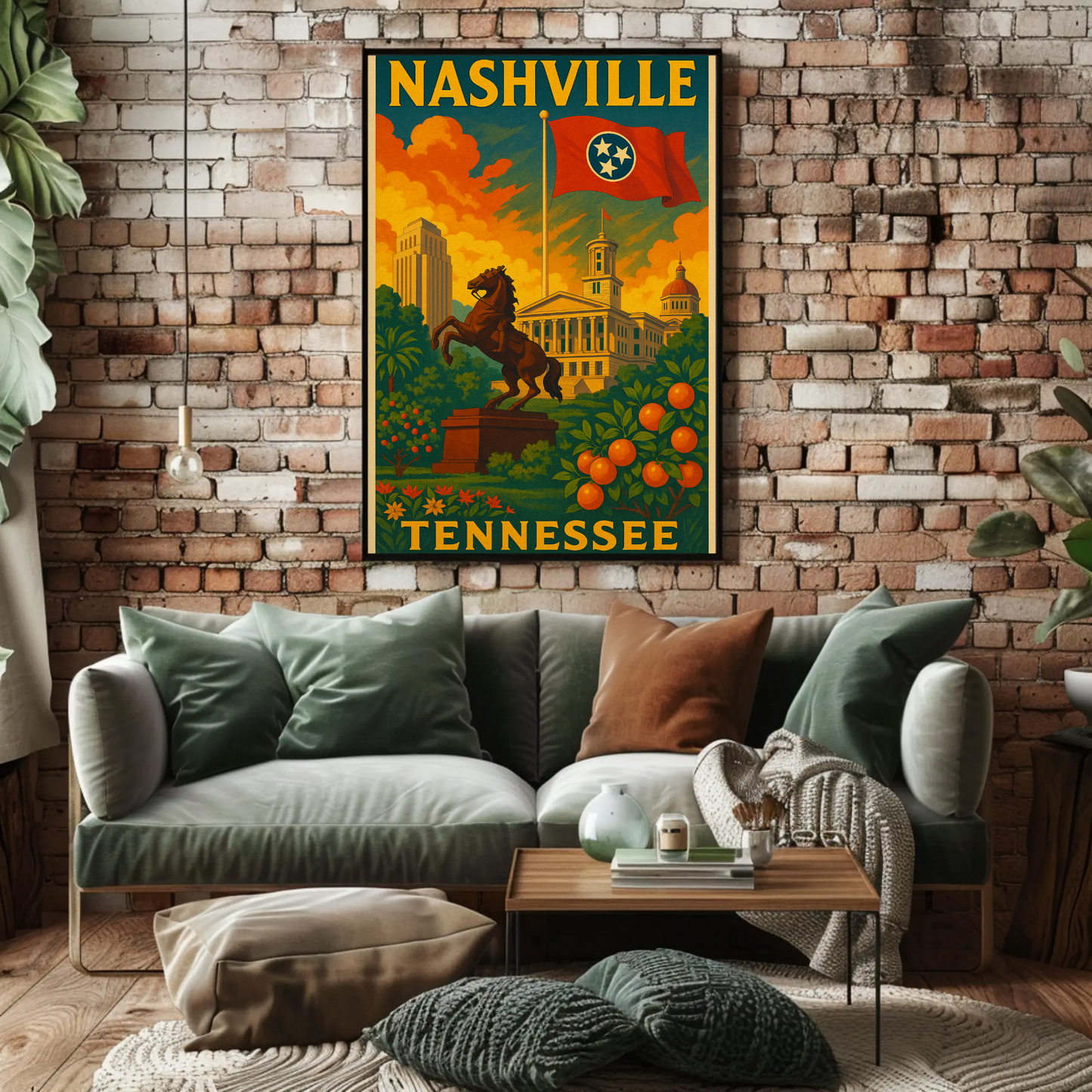 Nashville Tennessee Capitol City Travel Poster