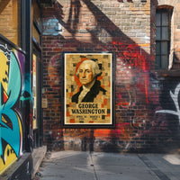 George Washington 1st President of the United States Layered paper Collage Poster