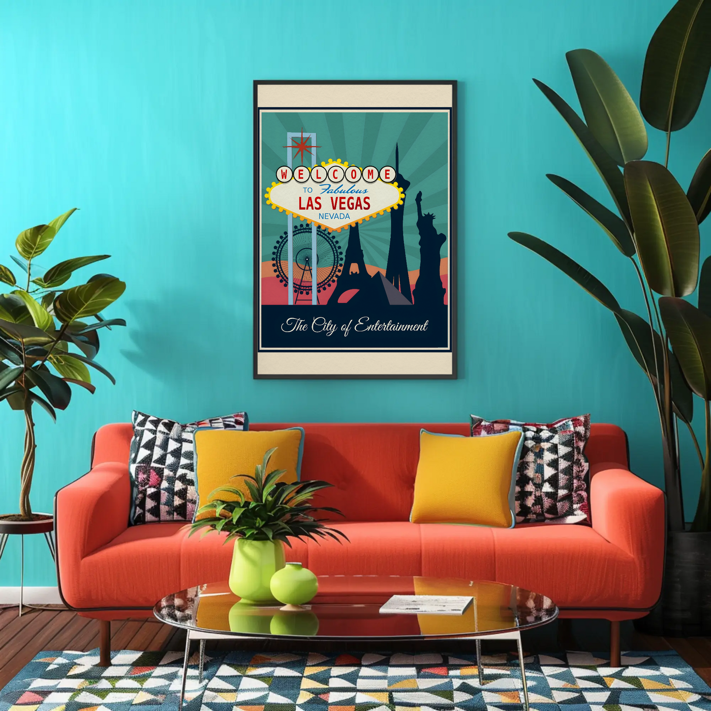 Vintage Poster Las Vegas Welcome Sign