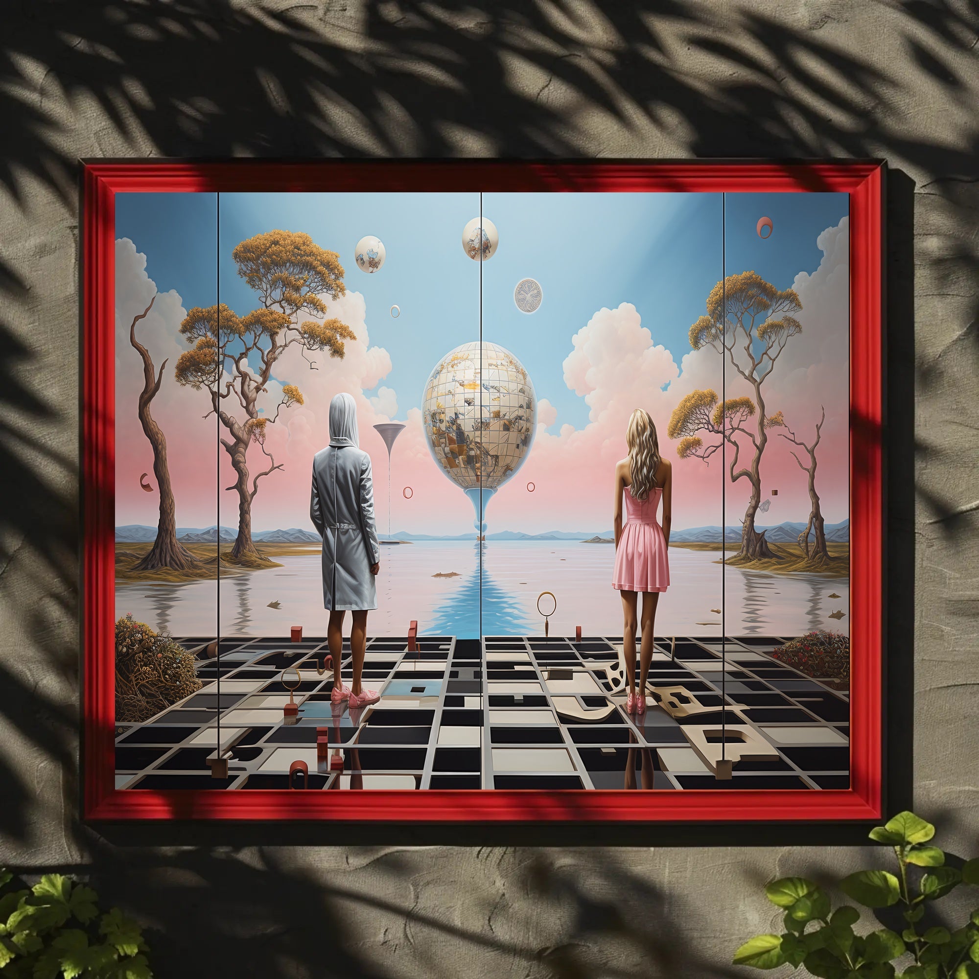 Futuristic Landscape Art Print: Surreal Sci-Fi Poster