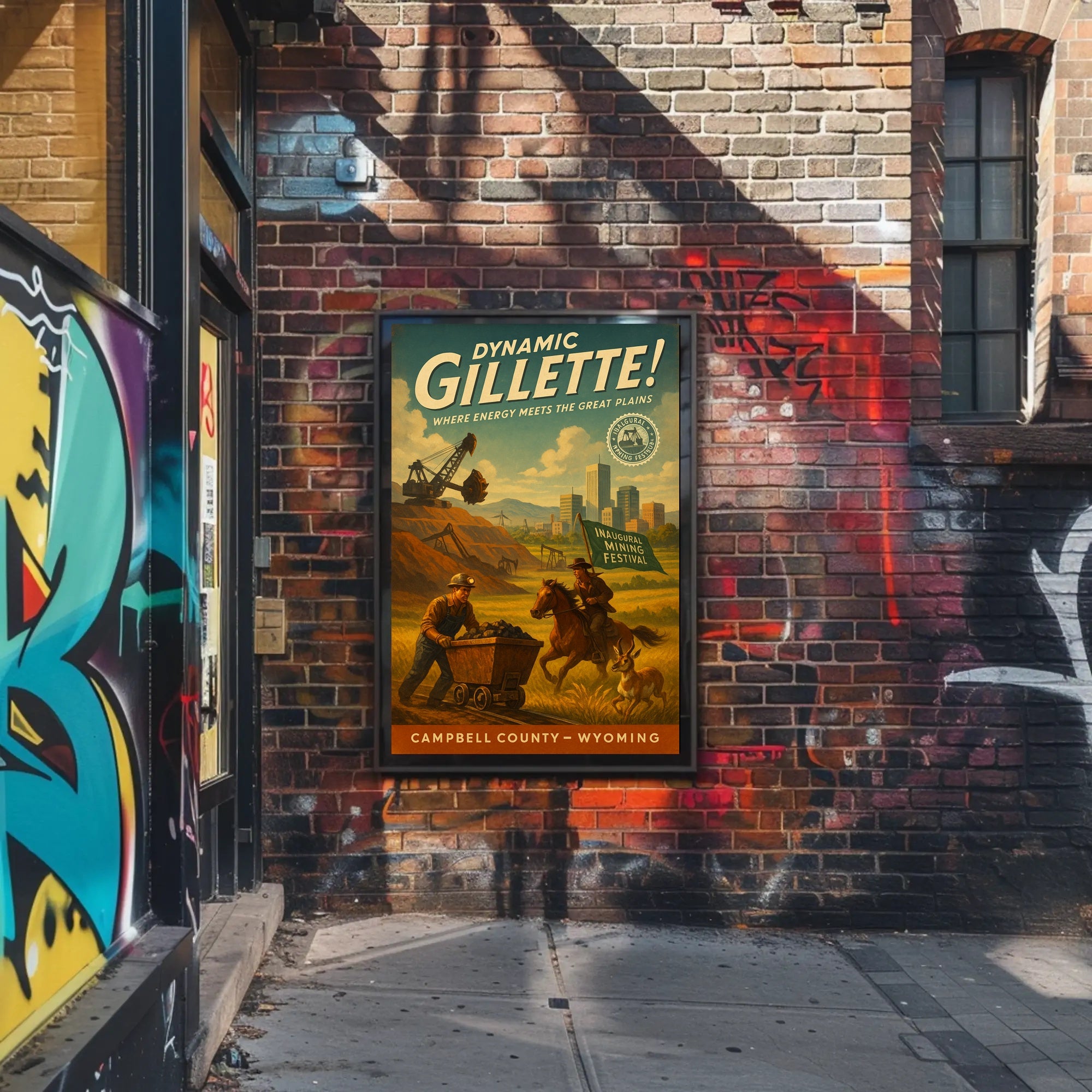 Dynamic Gillette Mining Festival Poster