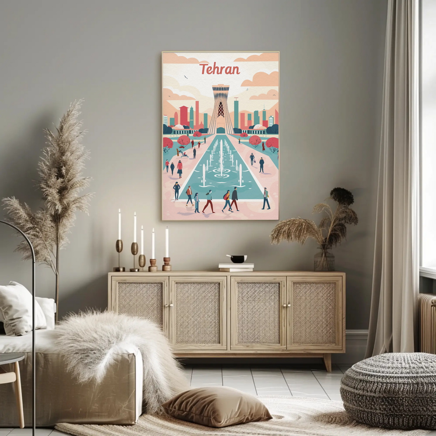 Tehran's Urban Vibes Poster
