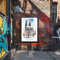Cologne Cathedral in Vibrant Cityscape Urban or Cityscape Poster PosterGoat