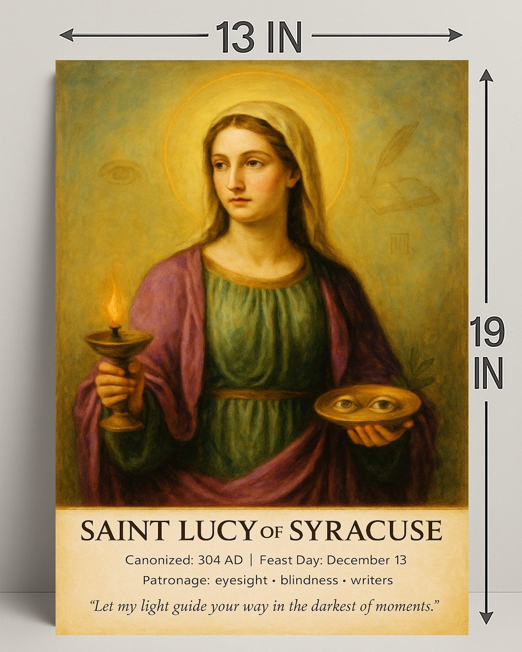 Saint Lucy of Syracuse Poster PosterGoat