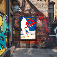 Ski Adventure in Stowe Vermont Travel Poster PosterGoat