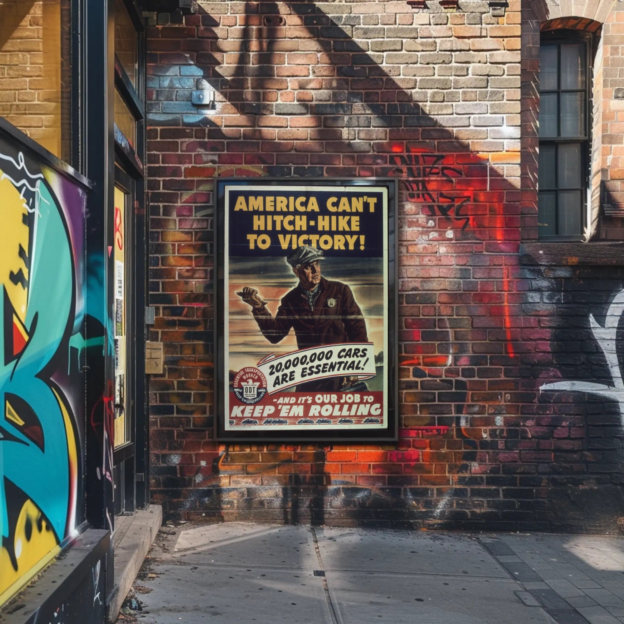 World War II Transportation Support WWII Poster