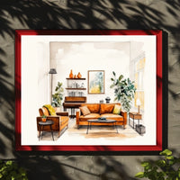 Cozy Living Room Illustration Poster