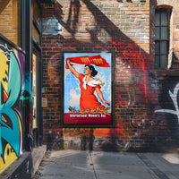 Empowering Vintage International Women's Day Propaganda Poster