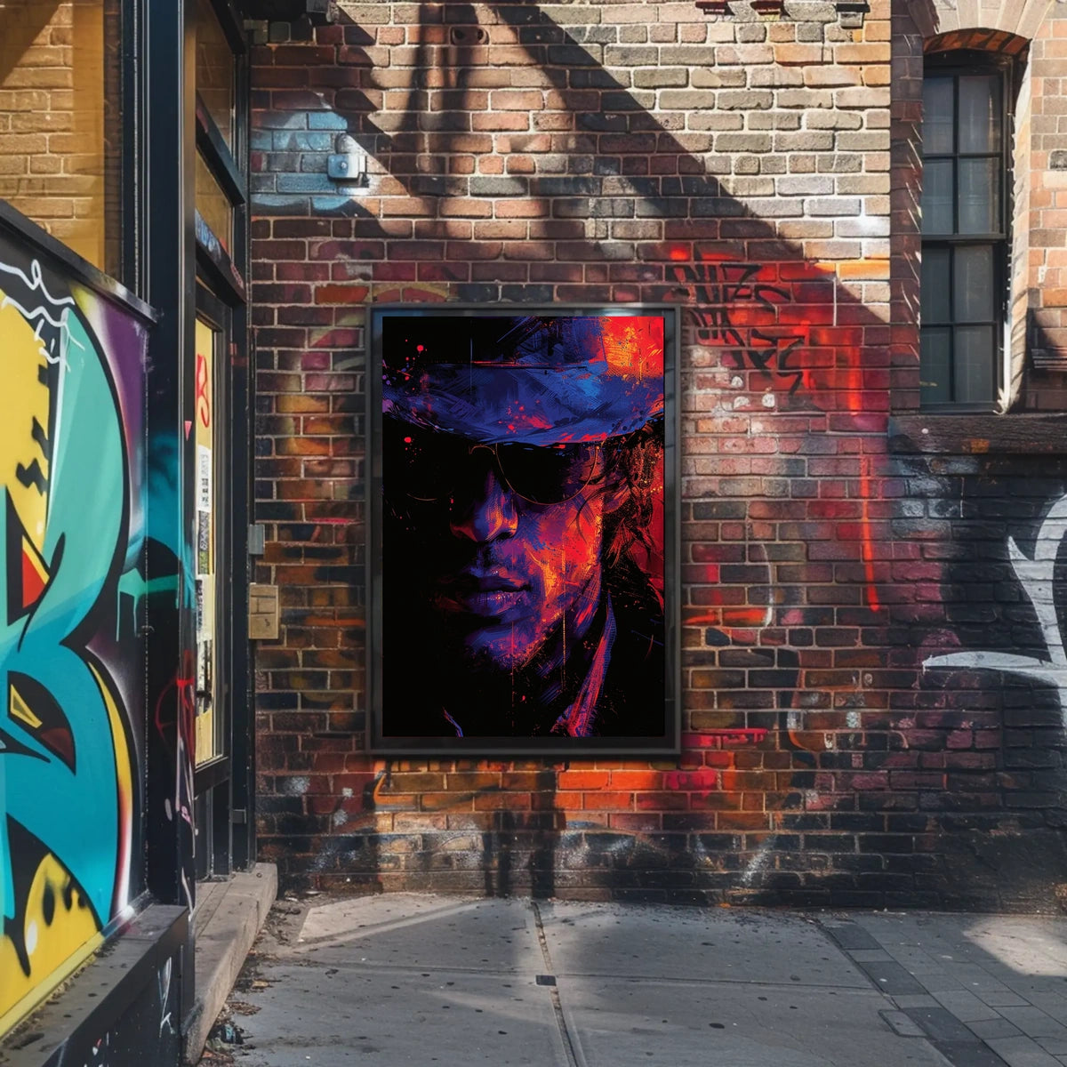 Mystery Noir Abstract Art Poster: Enigmatic Persona