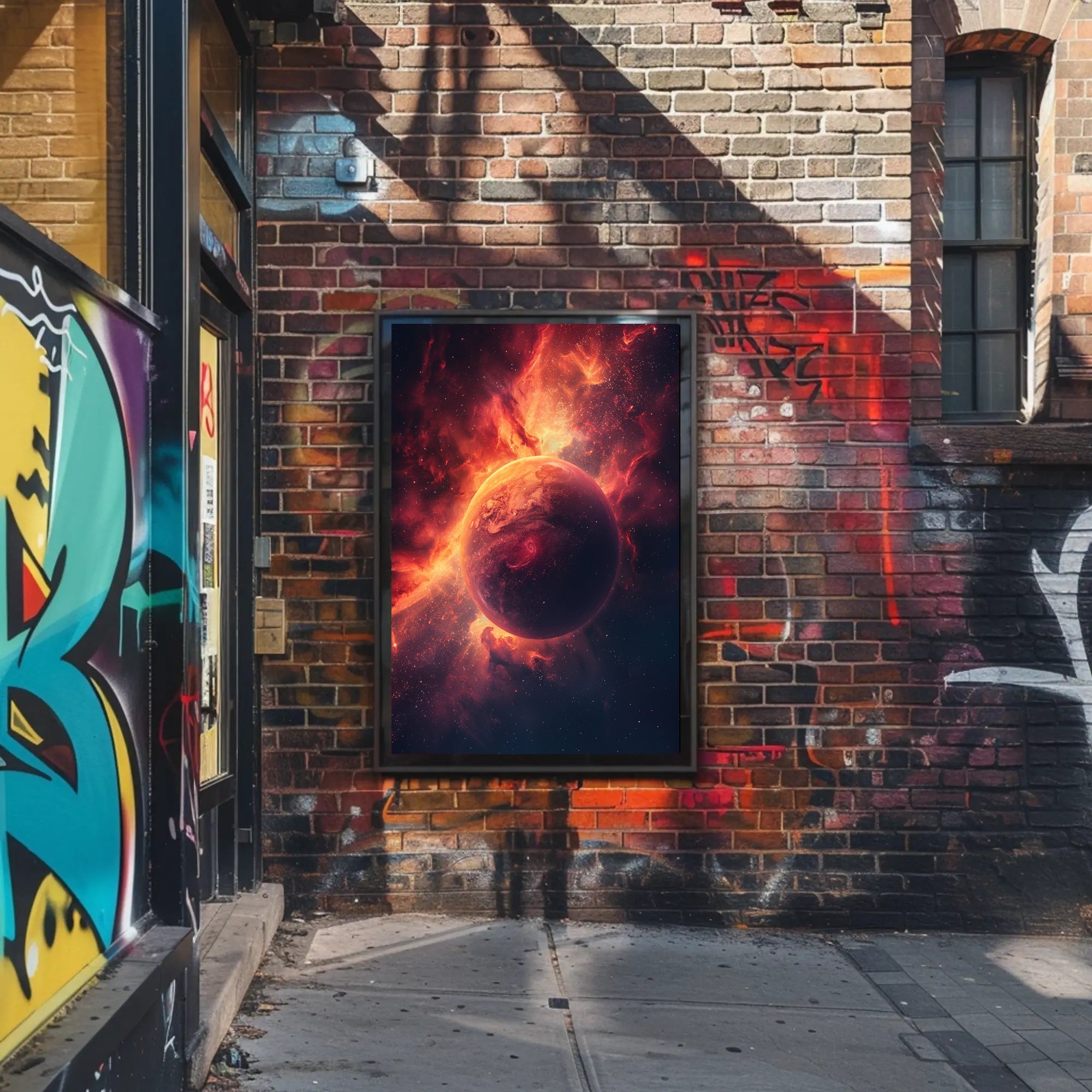 Celestial Nebula Planet Surreal Space Art Poster PosterGoat