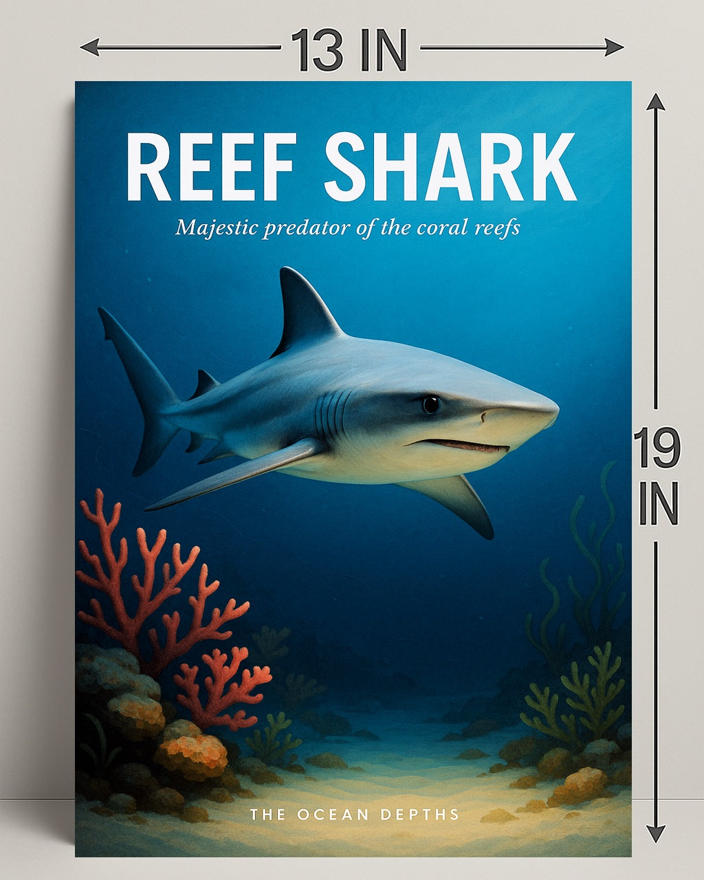 Reef Shark Majestic Predator Poster PosterGoat