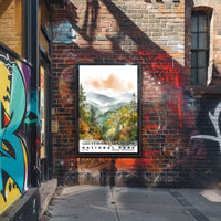 Great Smoky Mountains Watercolor Wall Art Poster