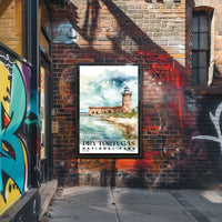Dry Tortugas Watercolor Wall Art Poster