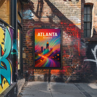 Atlanta, Georgia Vibrant Cityscape Poster