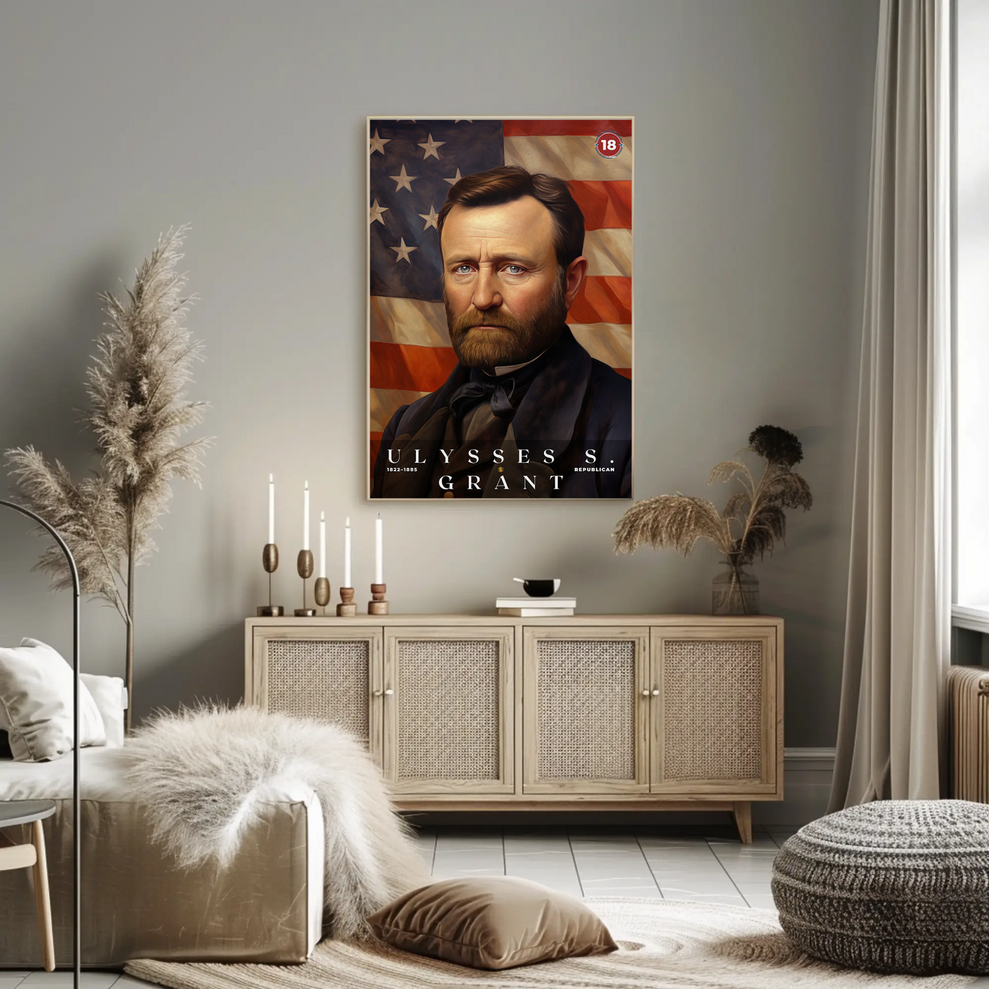 Ulysses S. Grant 18th President Of The United States Portrait