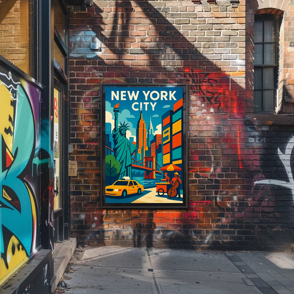New York City Poster Vibrant Cityscape For Home Decor