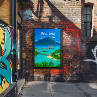 Breathtaking Bora Bora Travel Poster for Island Paradise Lovers PosterGoat