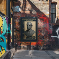 Woodrow Wilson Bust Vintage Historical or Presidential Poster