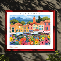 Saint Tropez Flower Market Poster PosterGoat
