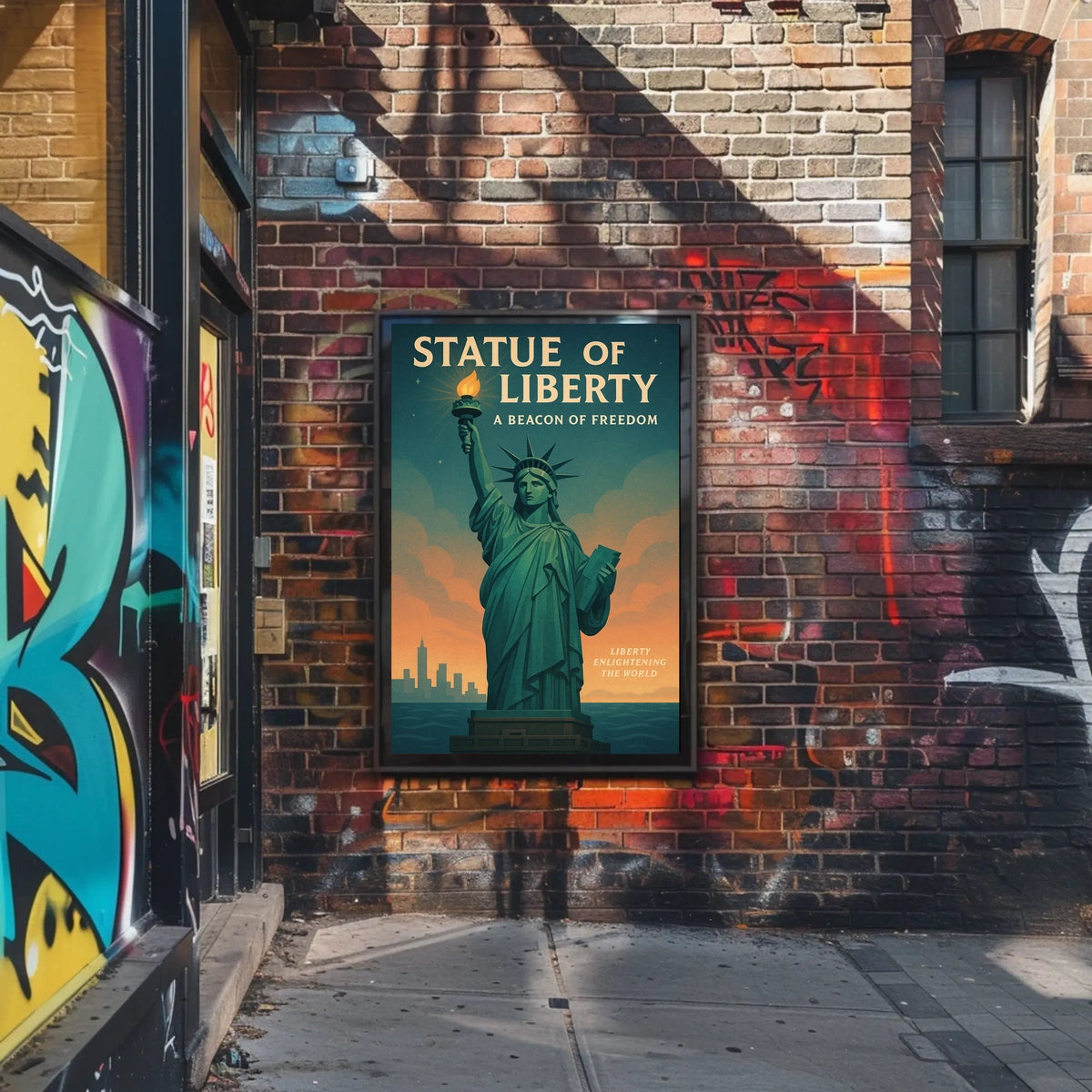 Statue Of Liberty Cultural Heritage Poster Vintage Wall Art