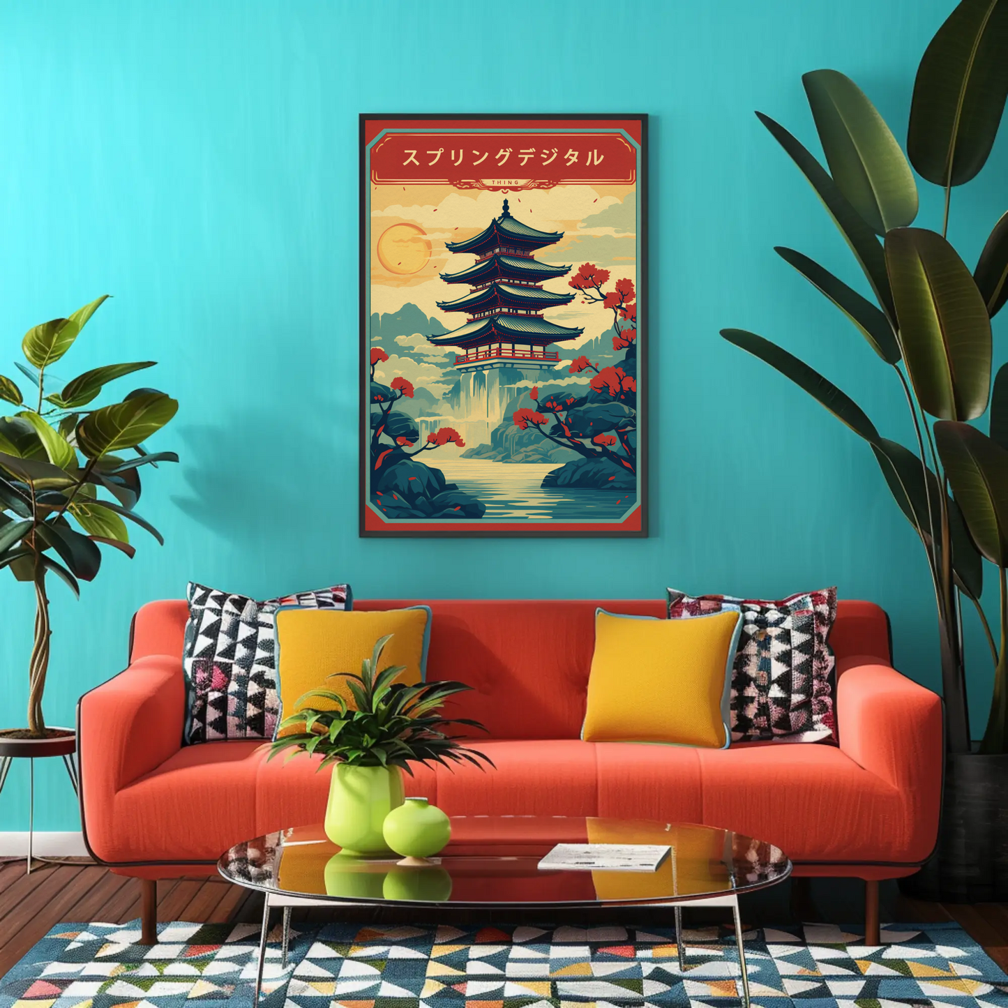 Japan Pagoda Vintage Travel Poster