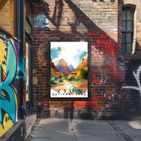 Zion Watercolor Wall Art Poster