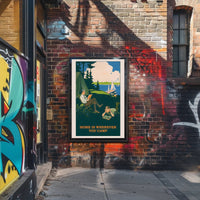 Vintage Serenity in Nature Outdoor Camping Travel Poster