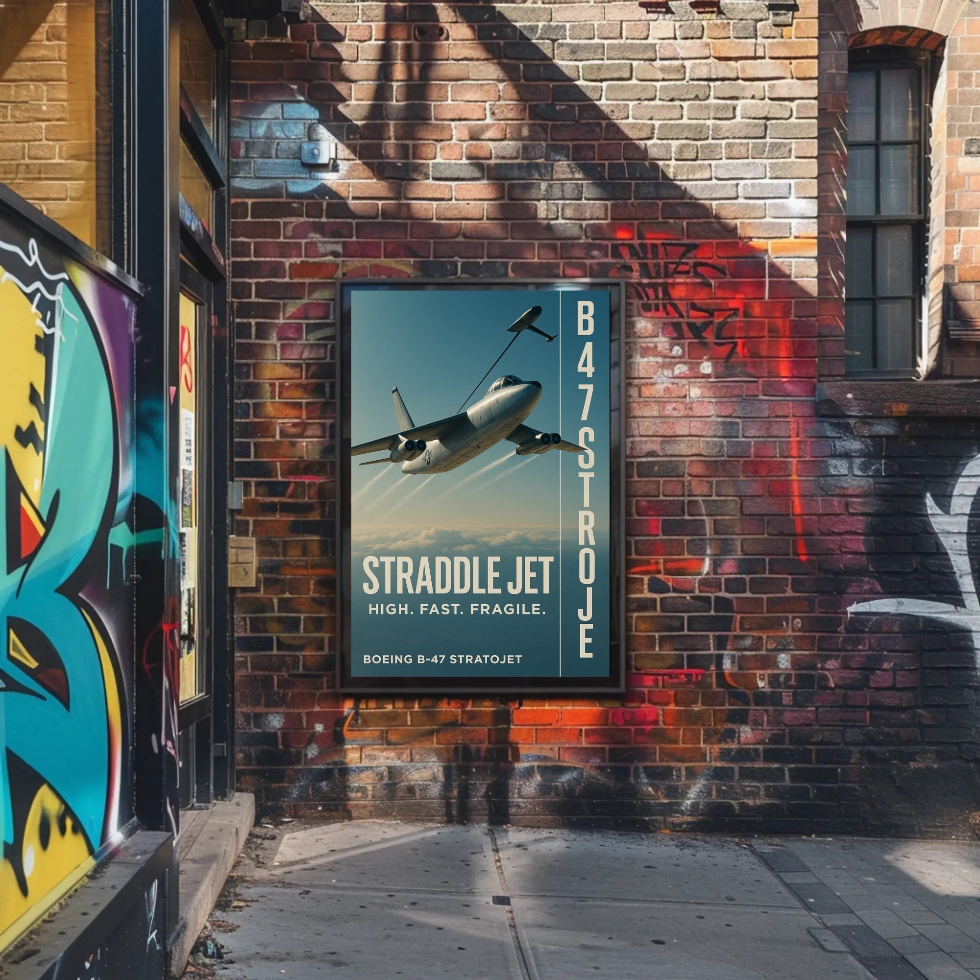 B-47 Stratojet Flying Military Art Print - Poster