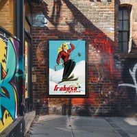 Vintage Alpine Ski Lift Adventure Travel Poster PosterGoat