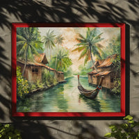 Tropical Tranquility: Southeast Asian Waterway Poster