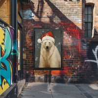 Festive Polar Bear Poster