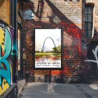 Glacier Watercolor Wall Art Poster