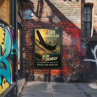 Douglas SBD Dauntless Action Scene WWII Poster