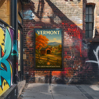 Vermont The Green Mountain State Poster