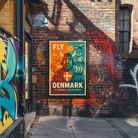 Denmark Travel Adventure Vintage Danish Exploration Travel Poster PosterGoat