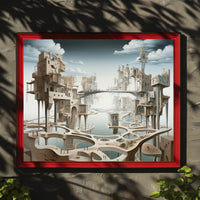 Surreal Architectural Dreamscape Art Poster