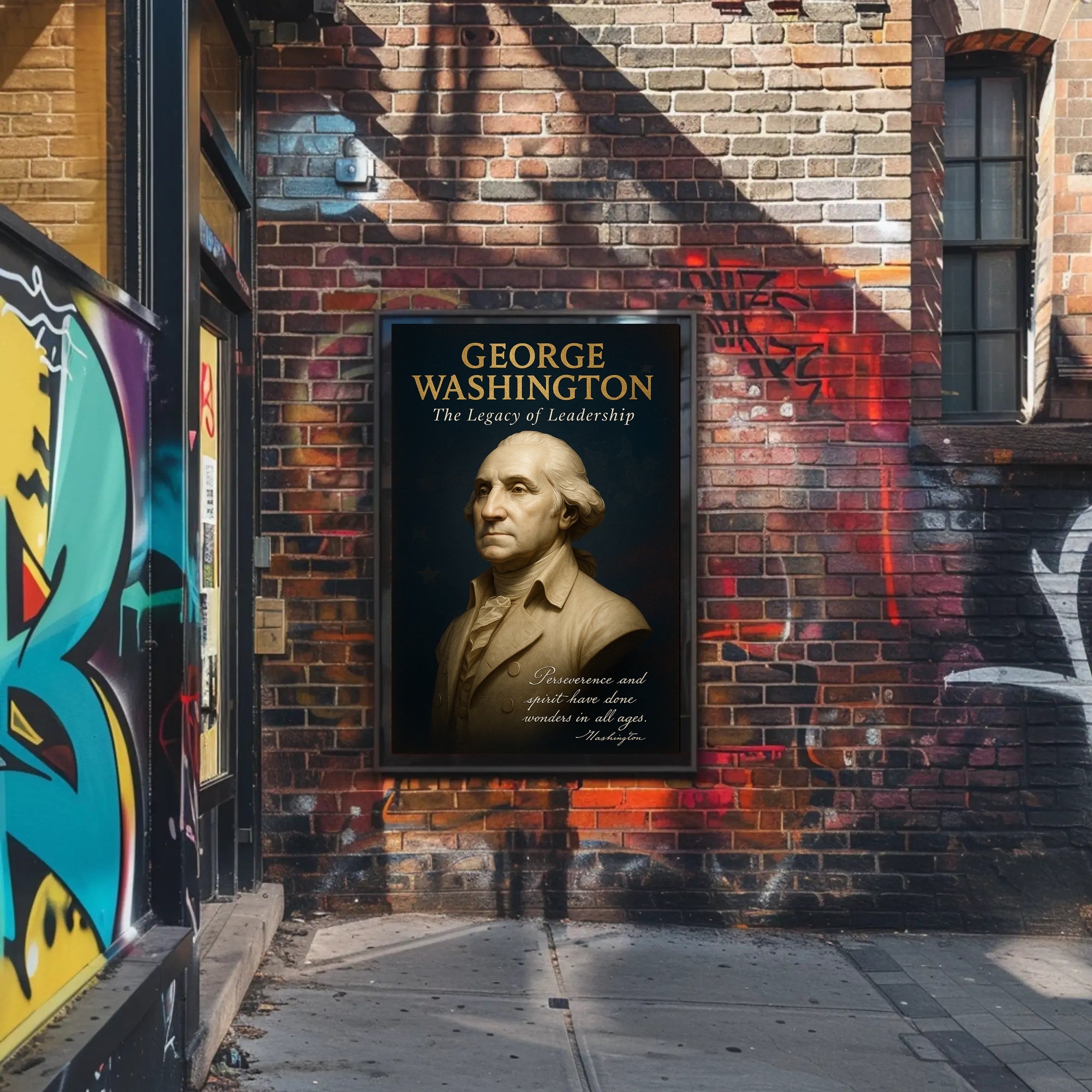 George Washington Legacy Leadership Poster PosterGoat