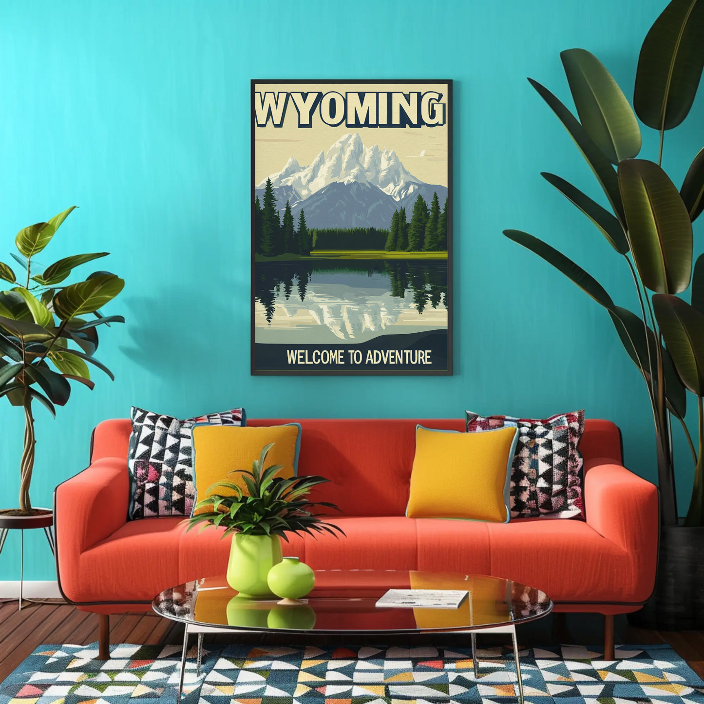 Wyoming Adventure Vintage Poster